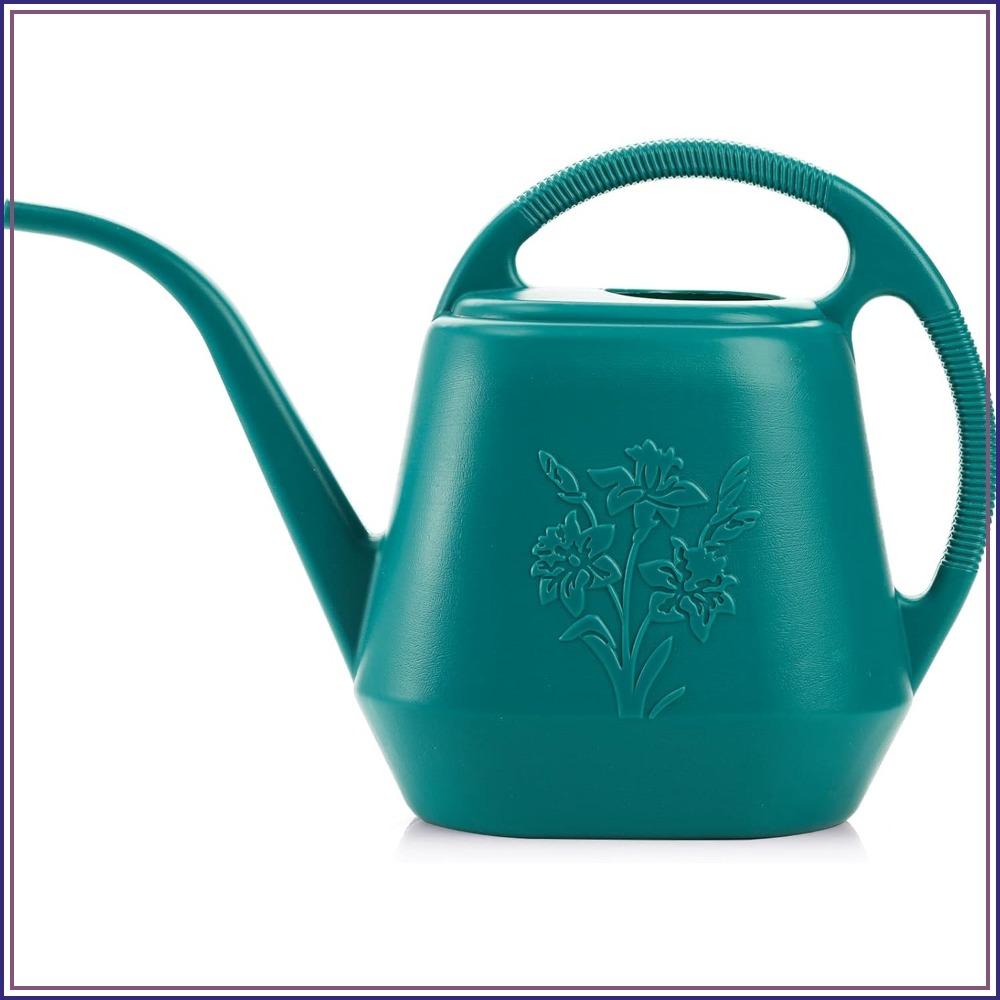 Watering Can Long Spout - 1-Gallon Plastic Watering Can with Comfortable