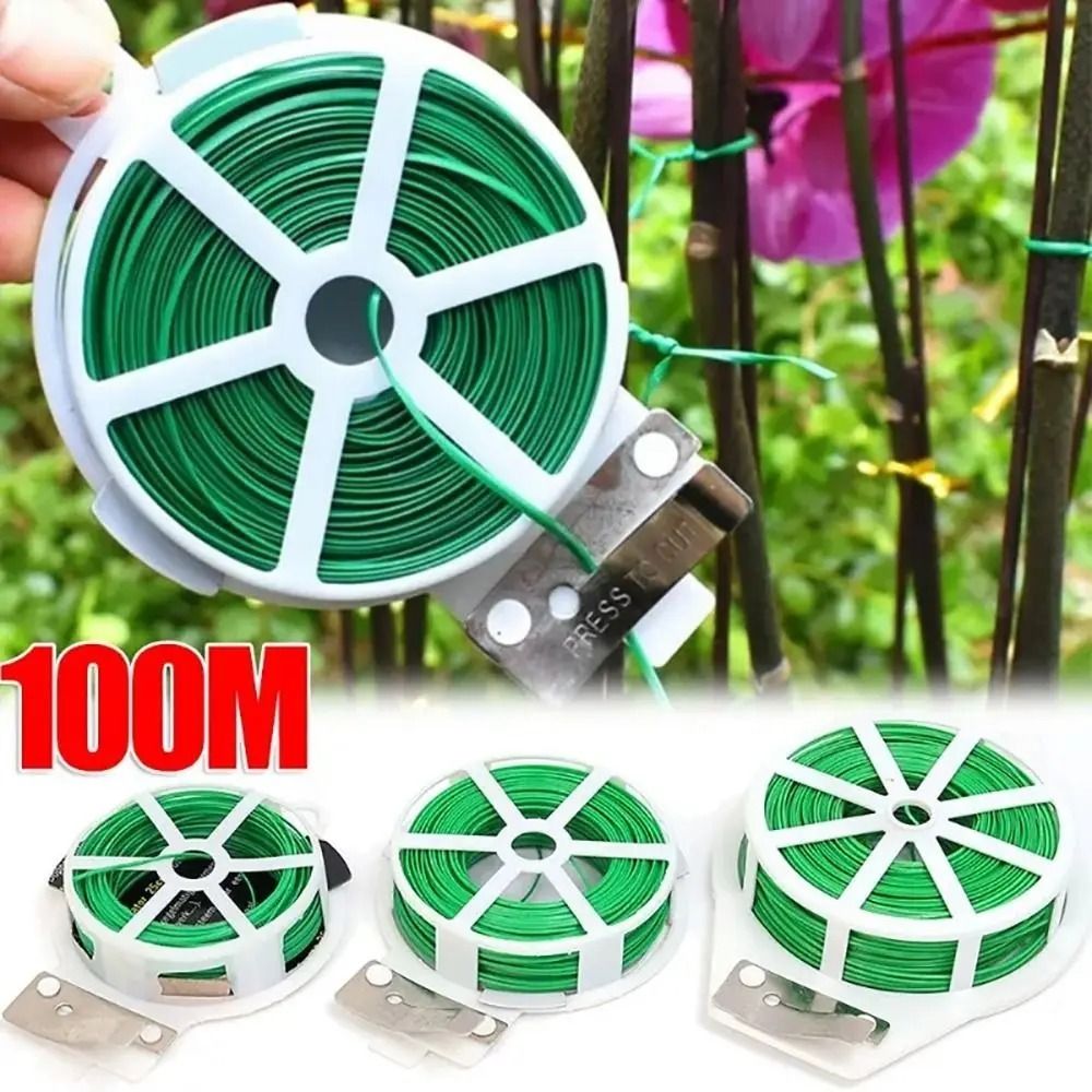 Garden Wire Twist Tie - 50/100/200m Garden Cable Ties Power Wire