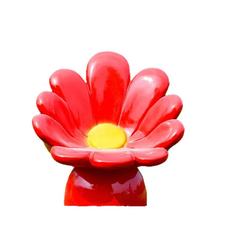 Gardening Tools Sketch - Sunflower flower shaped seat, outdoor fiberglass