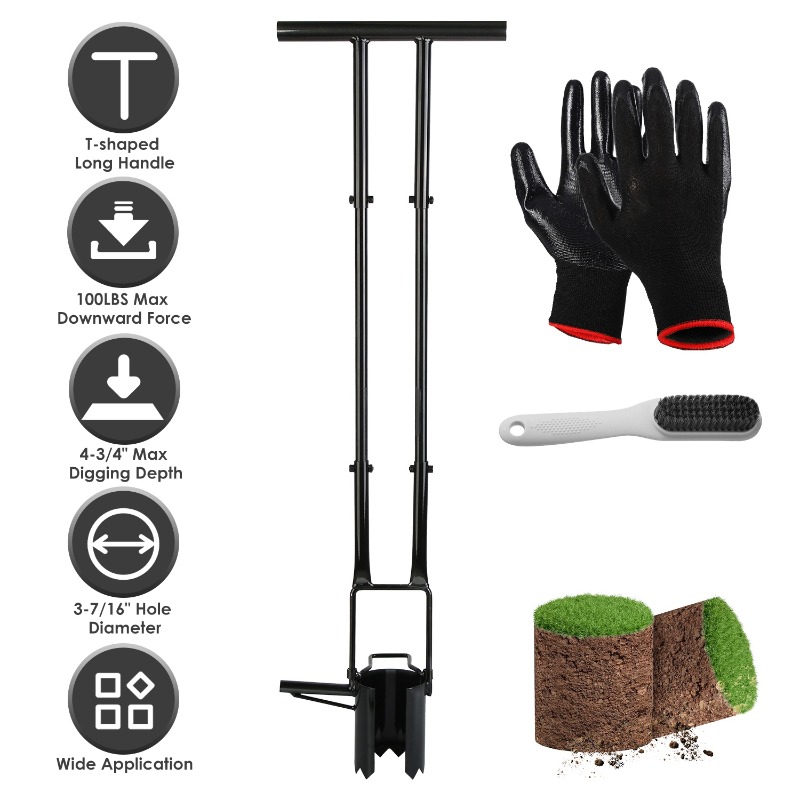 Gardening Tools Long Handle - Multifunctional Bulb Planter Tool, Long Handle
