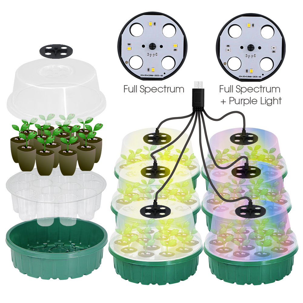 Propagation Tray Dome - Round Seed Starter Tray with Full