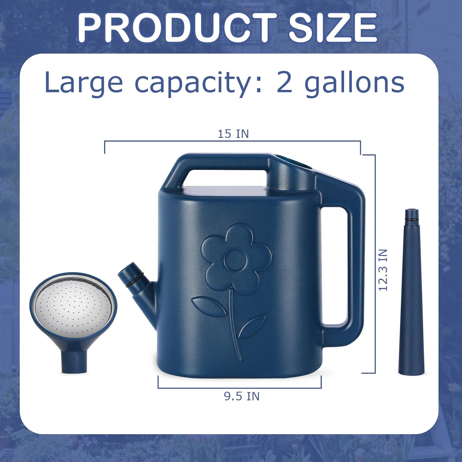 2 Gallon Watering Can for Indo - Watering Can Long Spout review and price