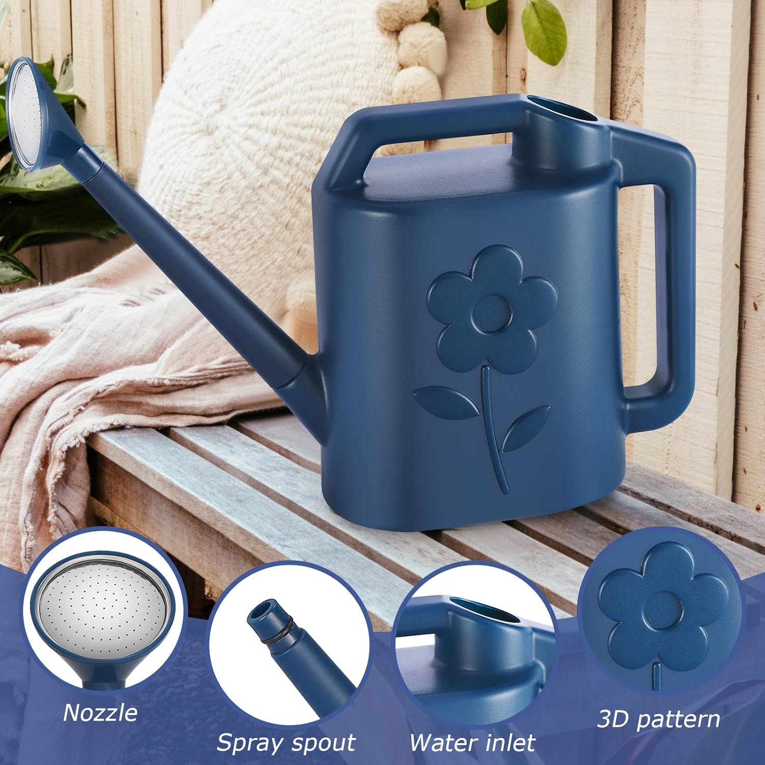 2 Gallon Watering Can for Indo - Watering Can Long Spout review and price