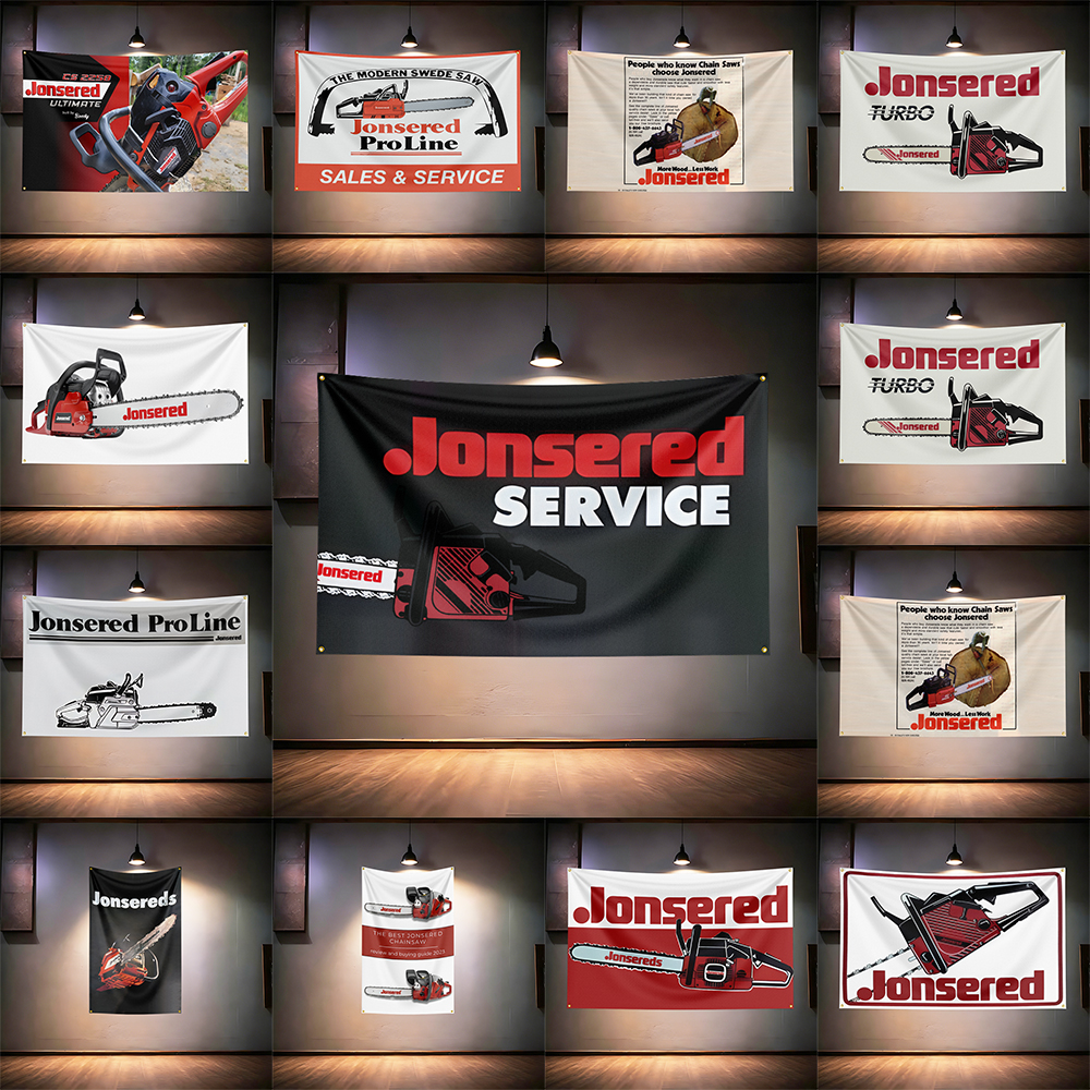 Jon-ser-eds Chainsaw Tool Flag - Gardening Tools Repair Shop review and price