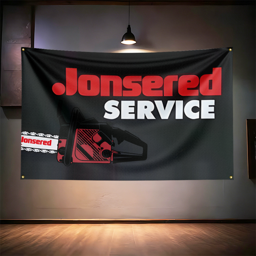 Jon-ser-eds Chainsaw Tool Flag - Gardening Tools Repair Shop review and price