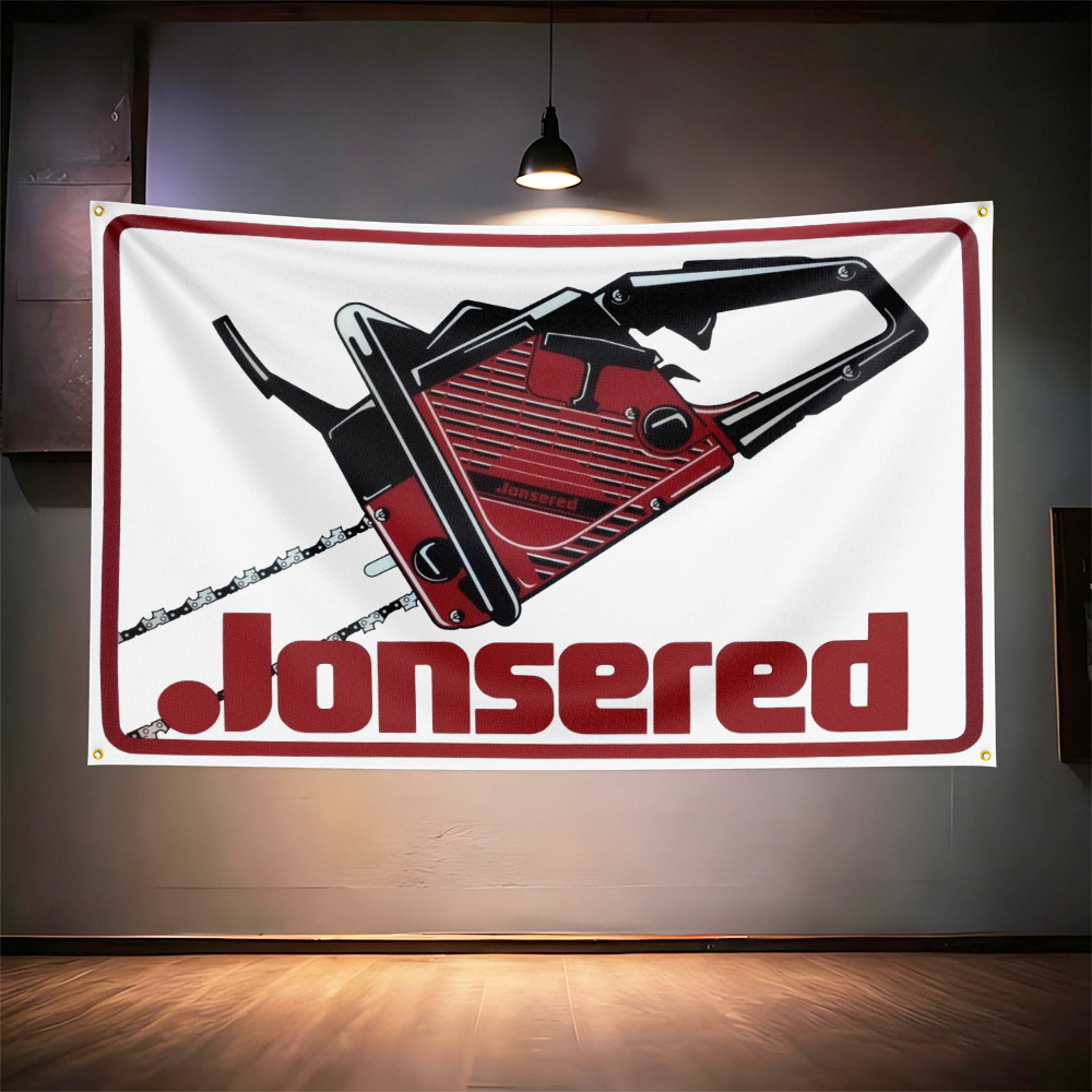 Jon-ser-eds Chainsaw Tool Flag - Gardening Tools Repair Shop review and price