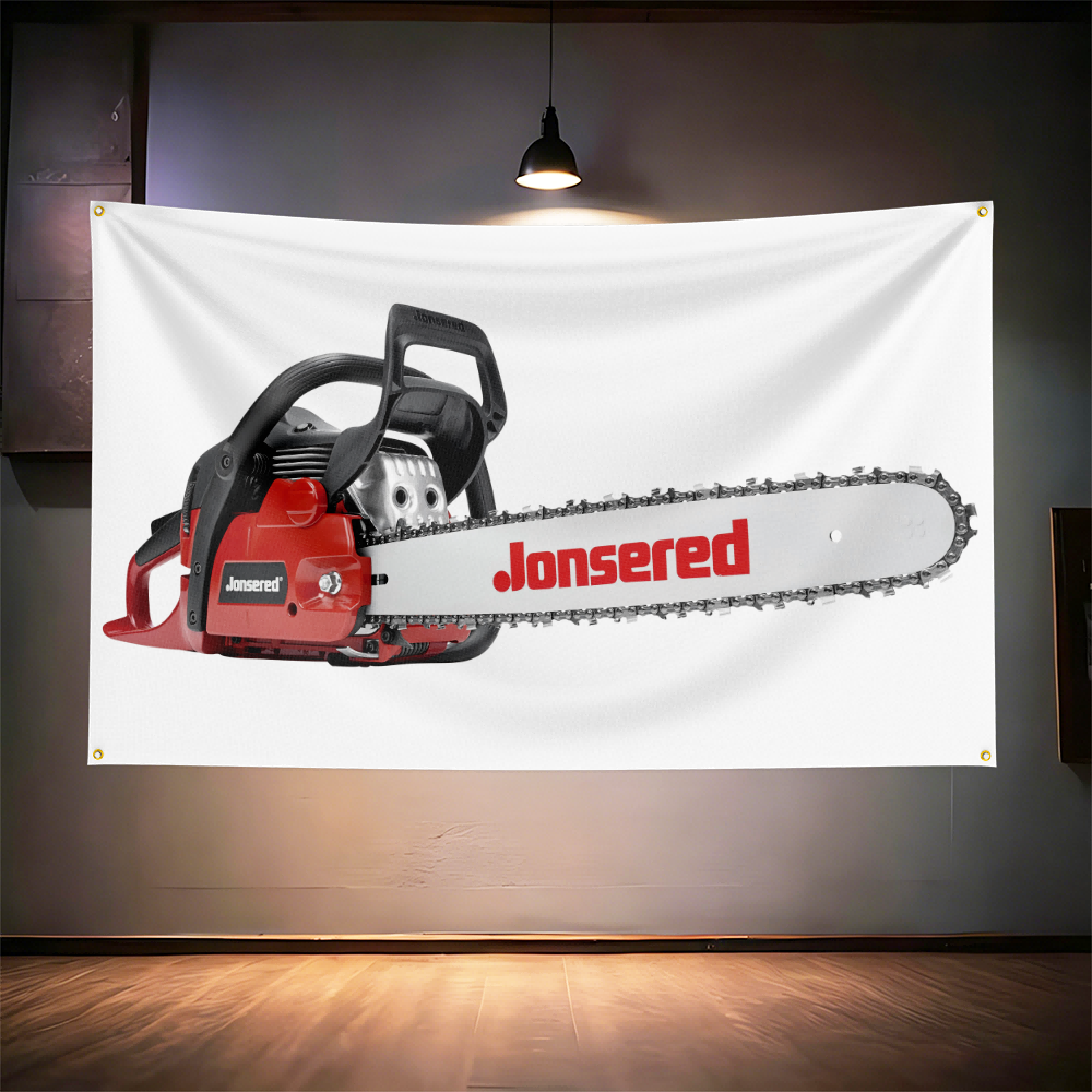 Jon-ser-eds Chainsaw Tool Flag - Gardening Tools Repair Shop review and price
