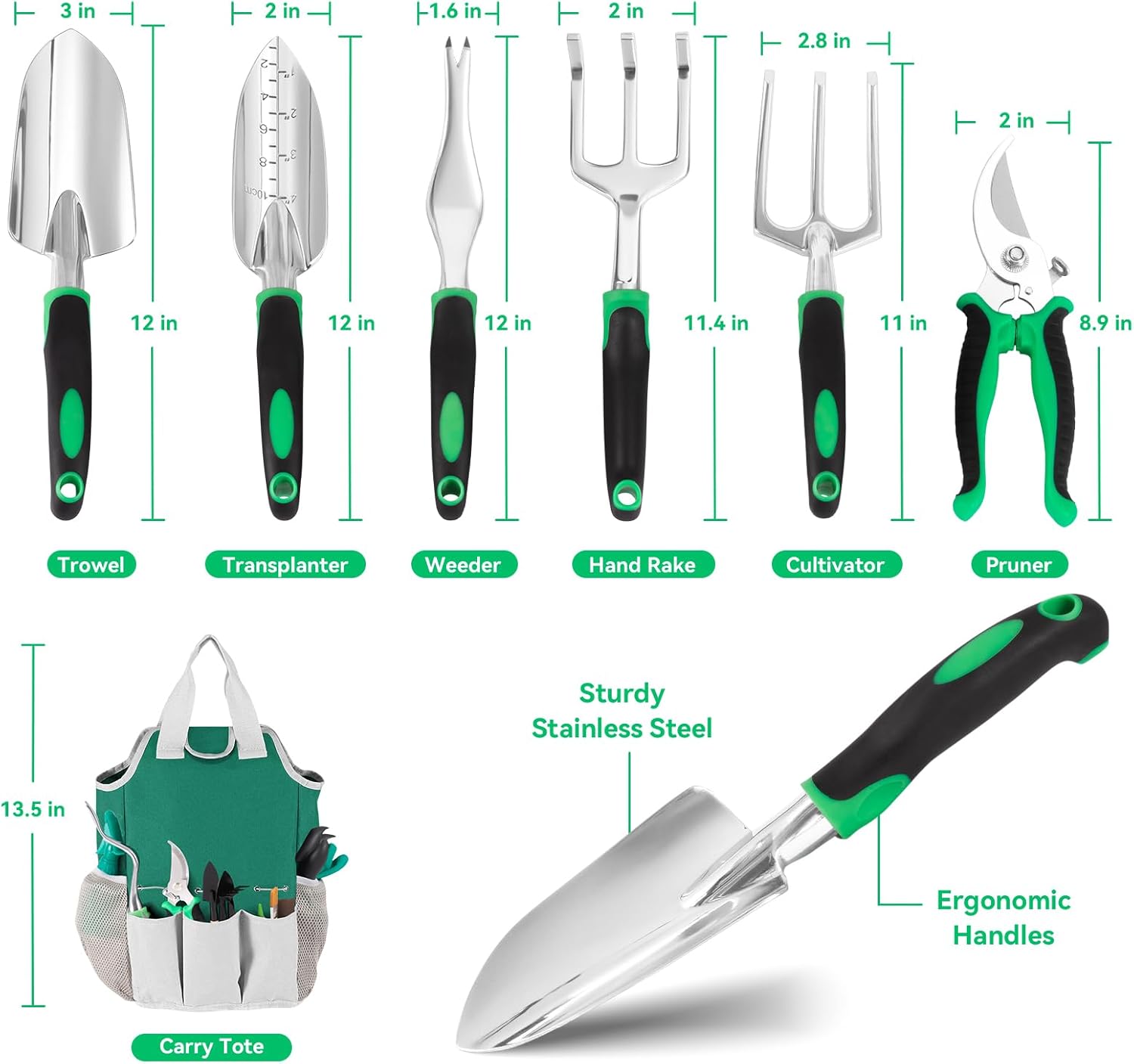 Garden Tool Set, Including 9 S - Gardening Tools Labeled review and price