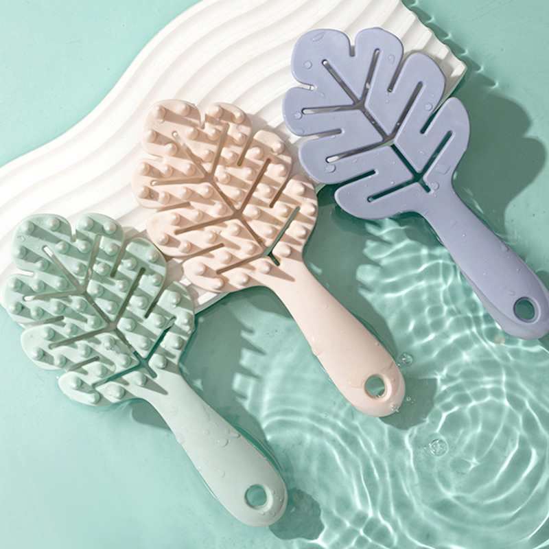 Leaf Shape Silicone Shampoo Br - Gardening Tools Long Handle review and price