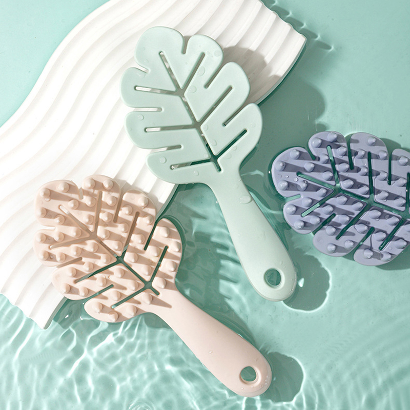 Leaf Shape Silicone Shampoo Br - Gardening Tools Long Handle review and price