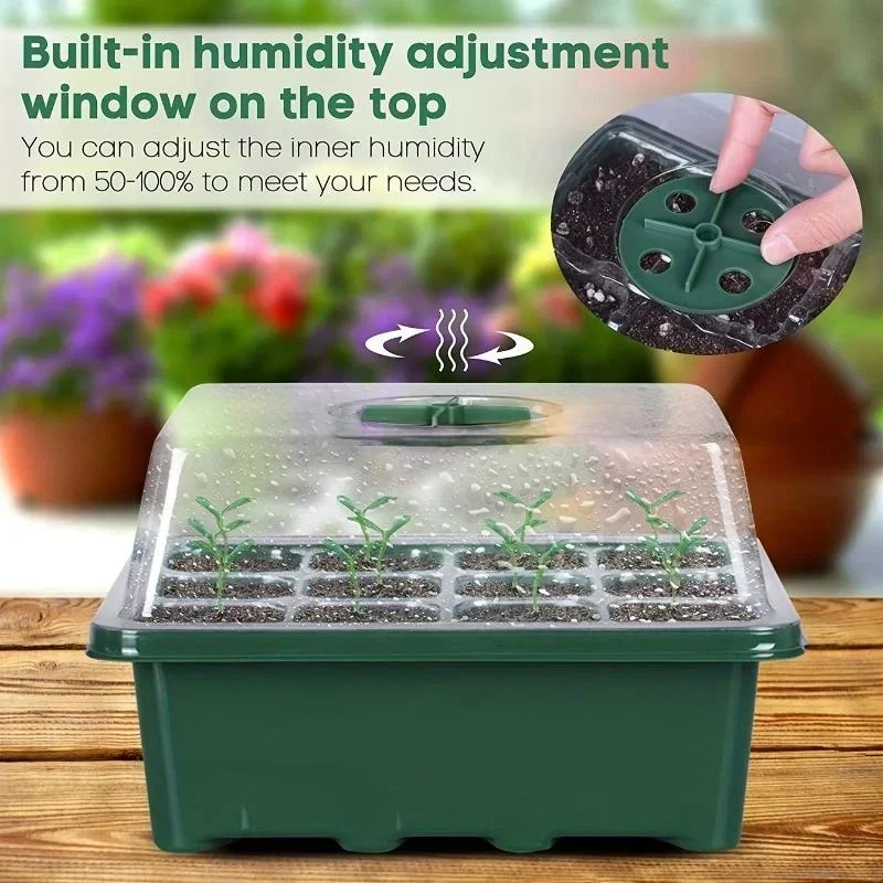 12Grids Seedling Trays Seed St - Propagation Tray Dome review and price