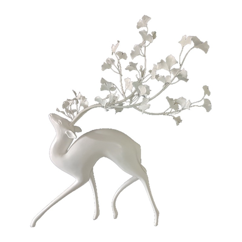 Deer sculpture metal ginkgo bi - Gardening Tools Sketch review and price
