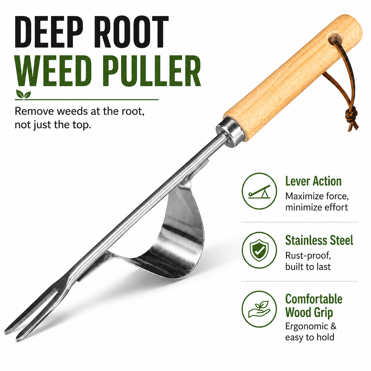 Manual Weed Remover, Stainless - Weed Puller review and price