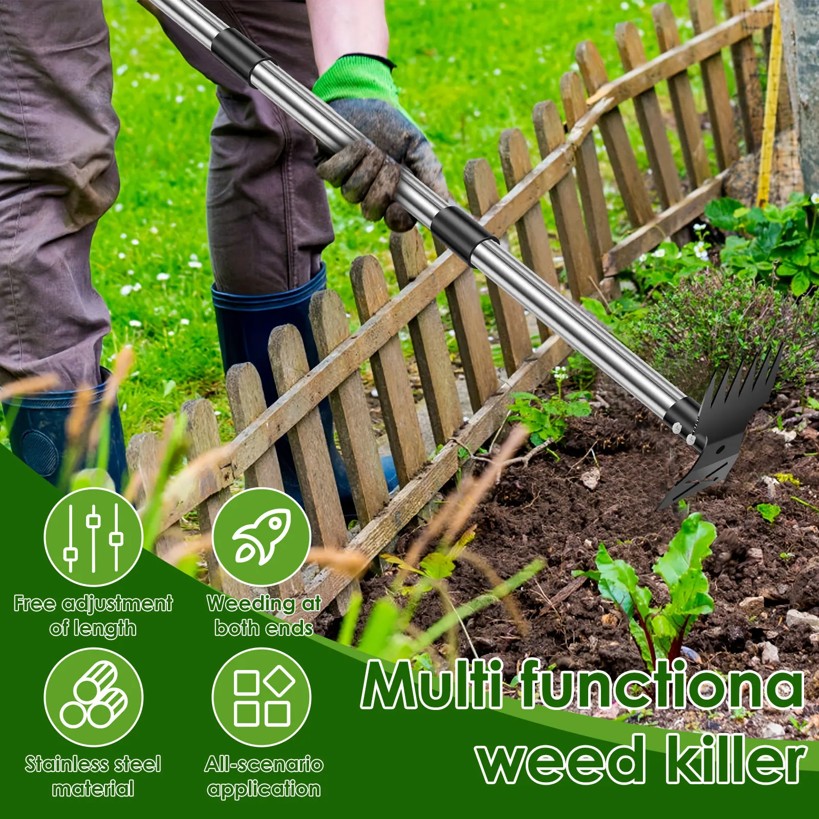 Garden Thatch Rake Stainless S - Weed Puller review and price