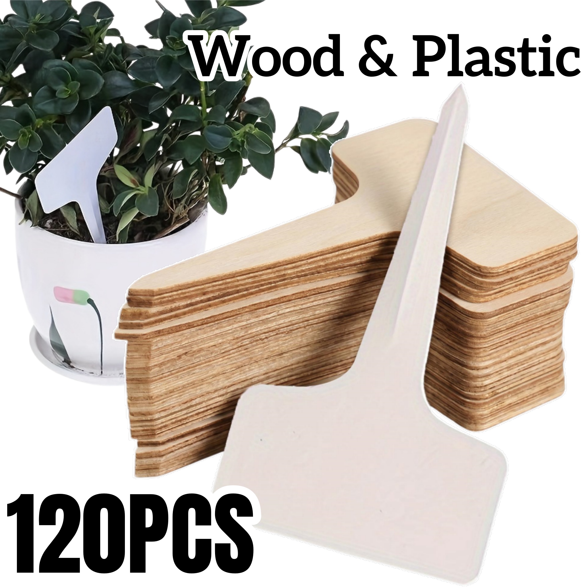 20/120pcs Durable T-Shaped Pla - Gardening Tools Labeled review and price