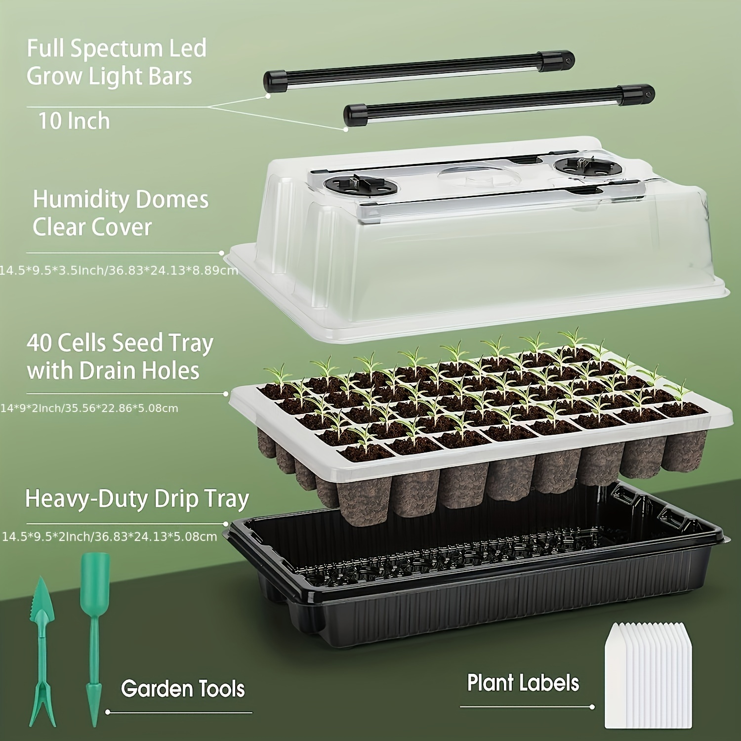 40/Cell Seed Starter Kit with  - Propagation Tray Dome review and price