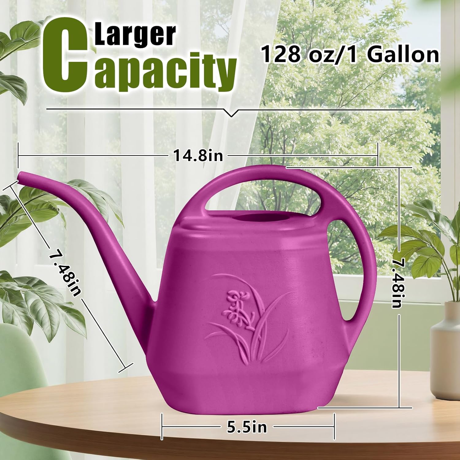 Plastic Watering Can 1 Gallon  - Watering Can Long Spout review and price