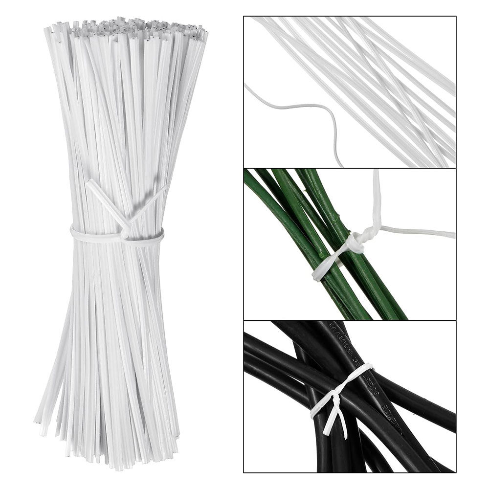 100Pcs BK WH Oblate Iron Wire  - Garden Wire Twist Tie review and price