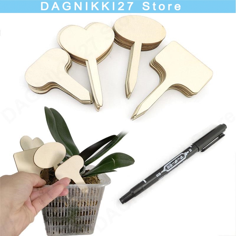 10x T-Type Wooden Plant Labels - Gardening Tools Labeled review and price