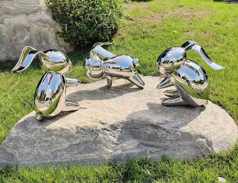 Stainless steel rabbit sculptu - Gardening Tools Sketch review and price