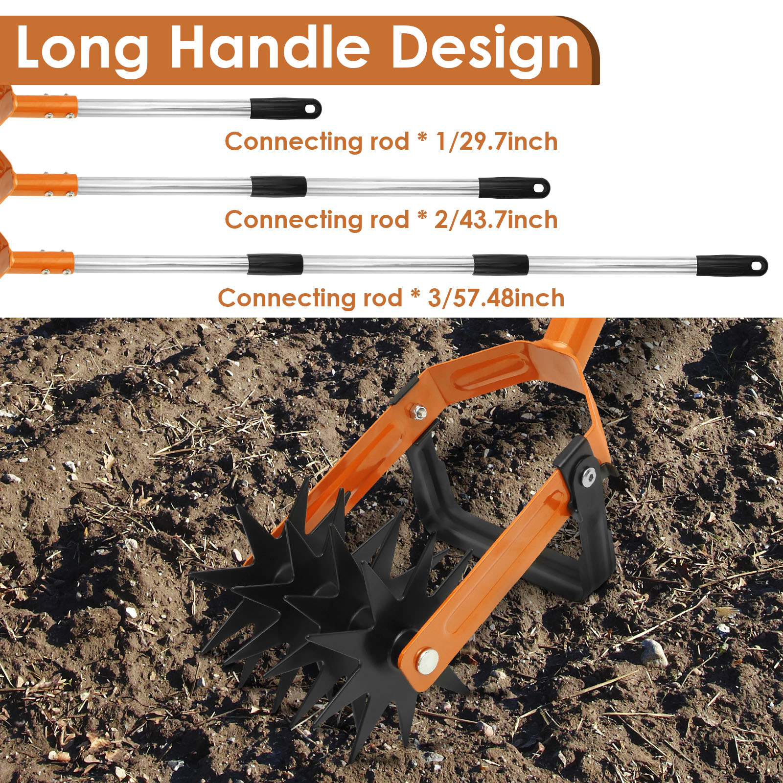 New 2-in-1Tiller Tool Stainles - Gardening Tools Long Handle review and price