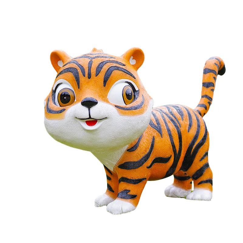 Fiberglass cartoon tiger, scul - Gardening Tools Sketch review and price