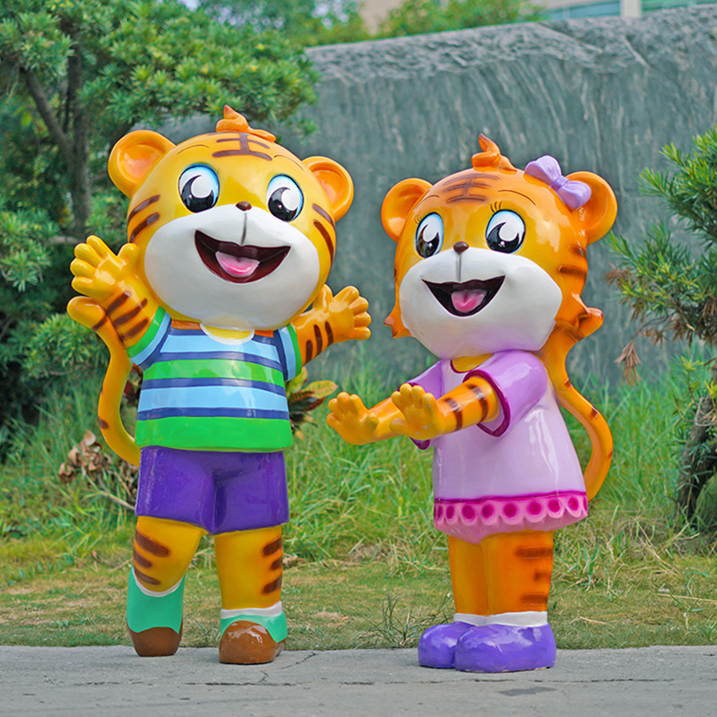 Fiberglass cartoon tiger, scul - Gardening Tools Sketch review and price